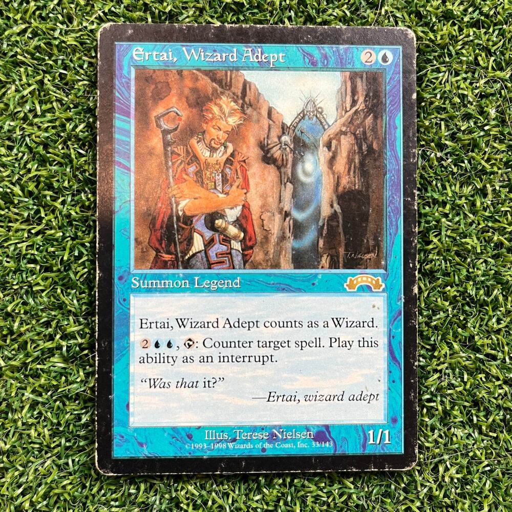 MTG Ertai, Wizard Adept Exodus Rare Legendary Wizard Magic The Gathering MP